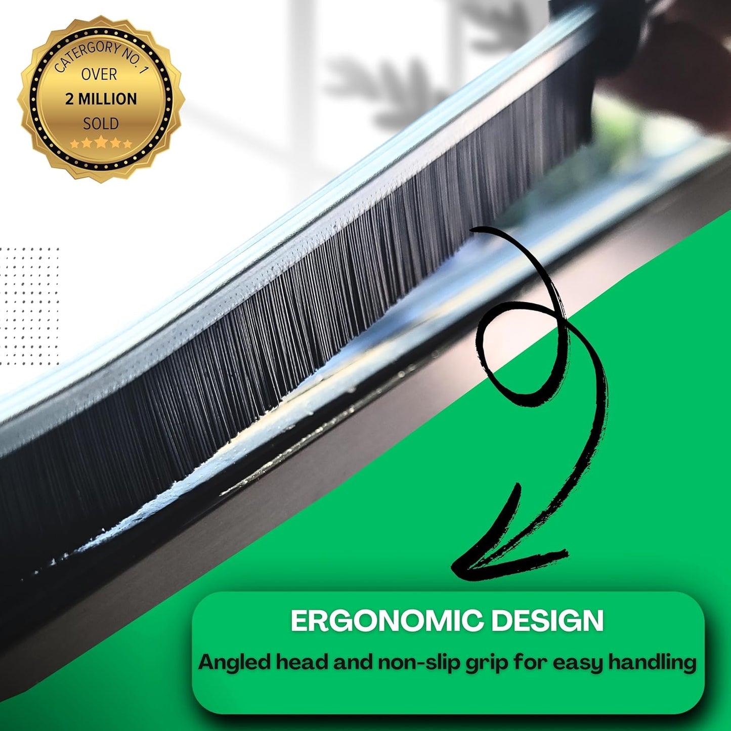 JOHN ELIA 3-Piece Crevice Cleaning Brush Set, Multifunctional Bathroom and Grout Brushes for Small Spaces