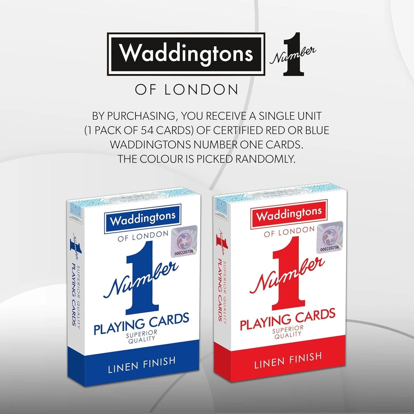 Waddingtons Number 1 Playing Card Game, Includes Fish, Slapjack, Crazy Eights, and Rummy, Single Unit, Travel and Family Game