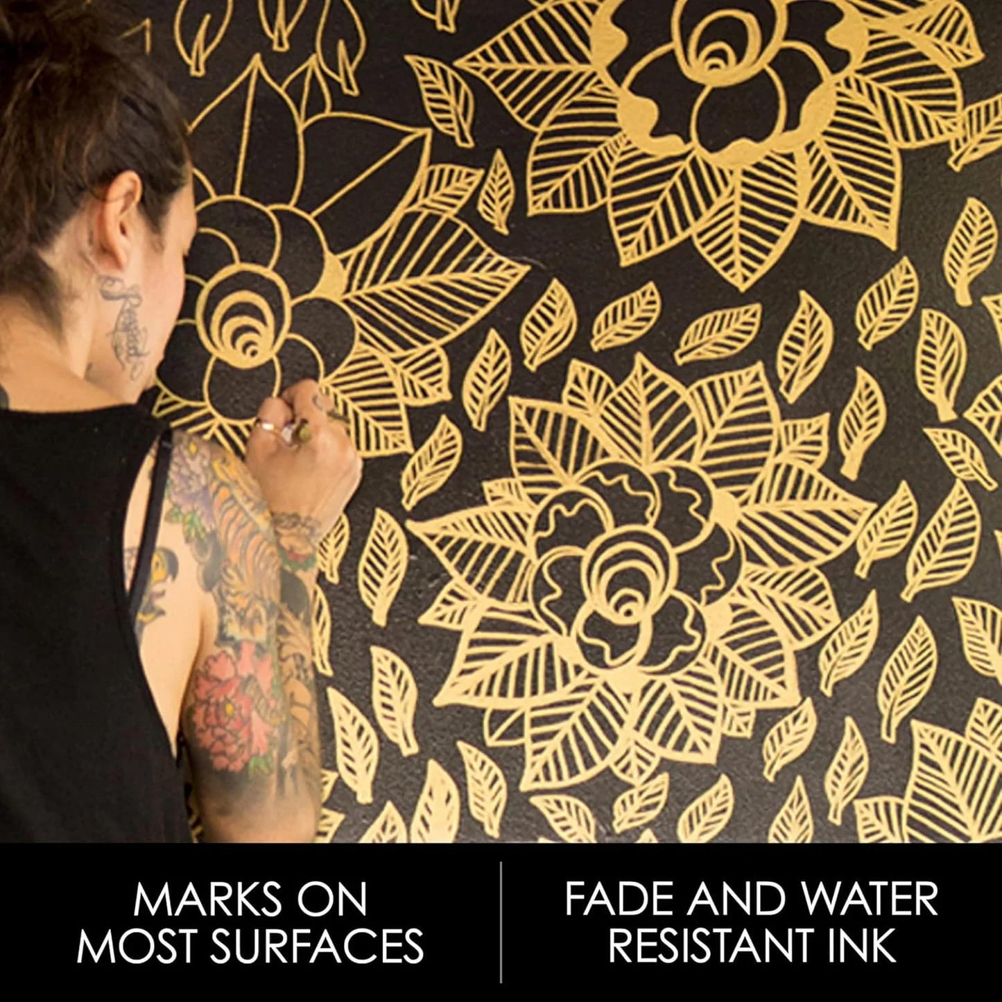 Sharpie Permanent Markers | Fine Point for Bold Details | Assorted Metallic Colours | 3 Marker Pens