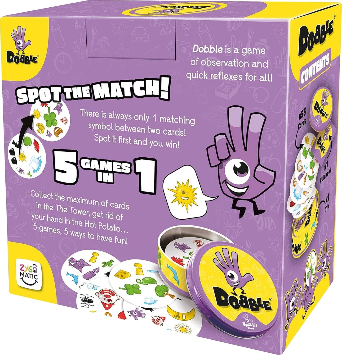Asmodee | Dobble | Kids Card Game | Ages 6+ | 2-8 Players | 15 Minutes Playing Time
