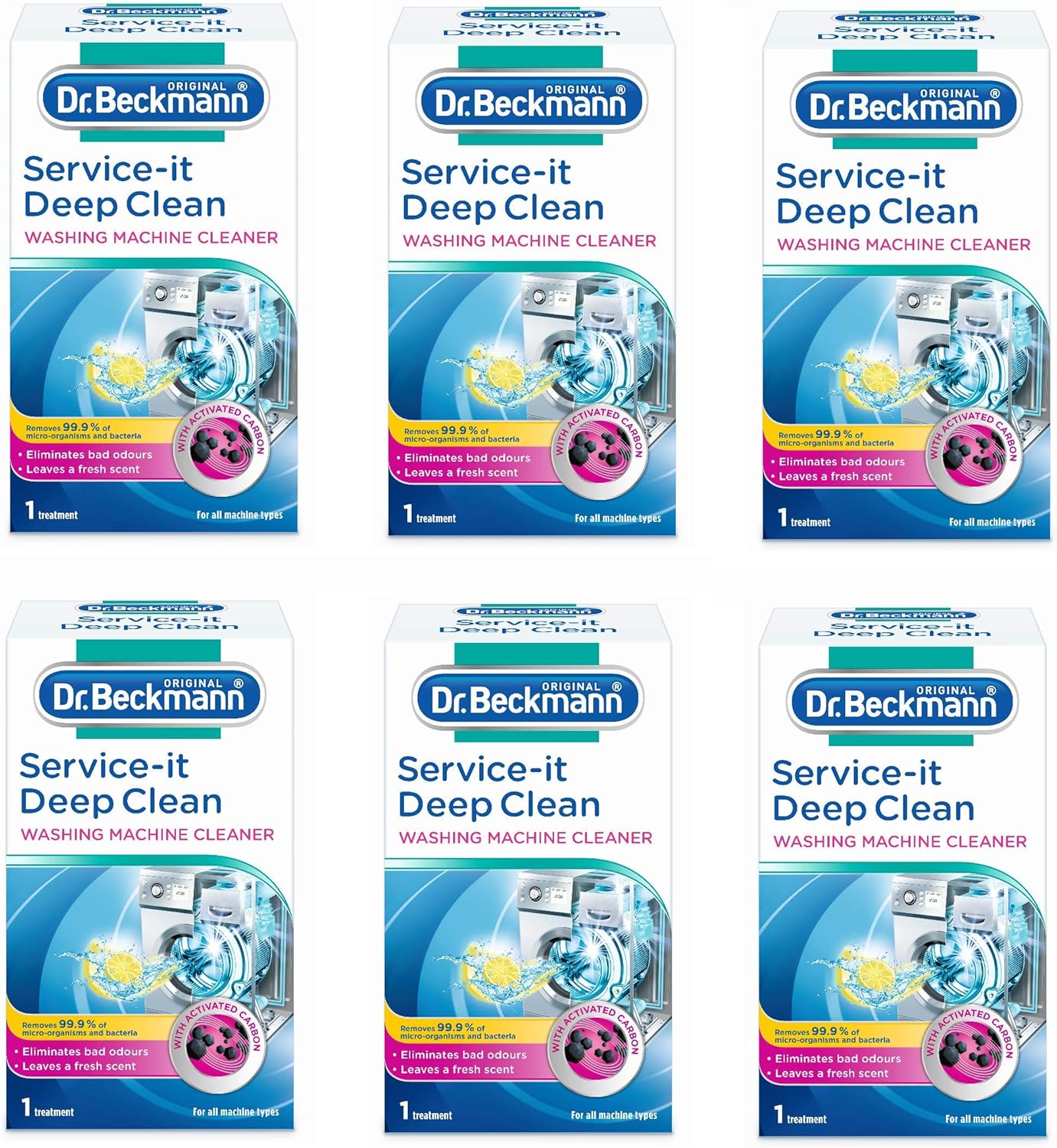 Dr. Beckmann Service-it Deep Clean Washing Machine Cleaner | Removes 99,99 % of bacteria and fungi and viruses | eliminates bad odours | 250 g