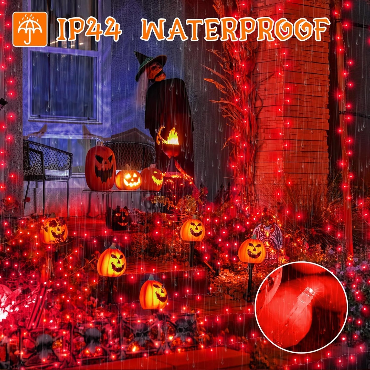 Ollny 10m 100 LED Fairy Lights, Mains Powered Waterproof String Lights with Remote, Timer, and Multiple Modes for Indoor and Outdoor Decoration