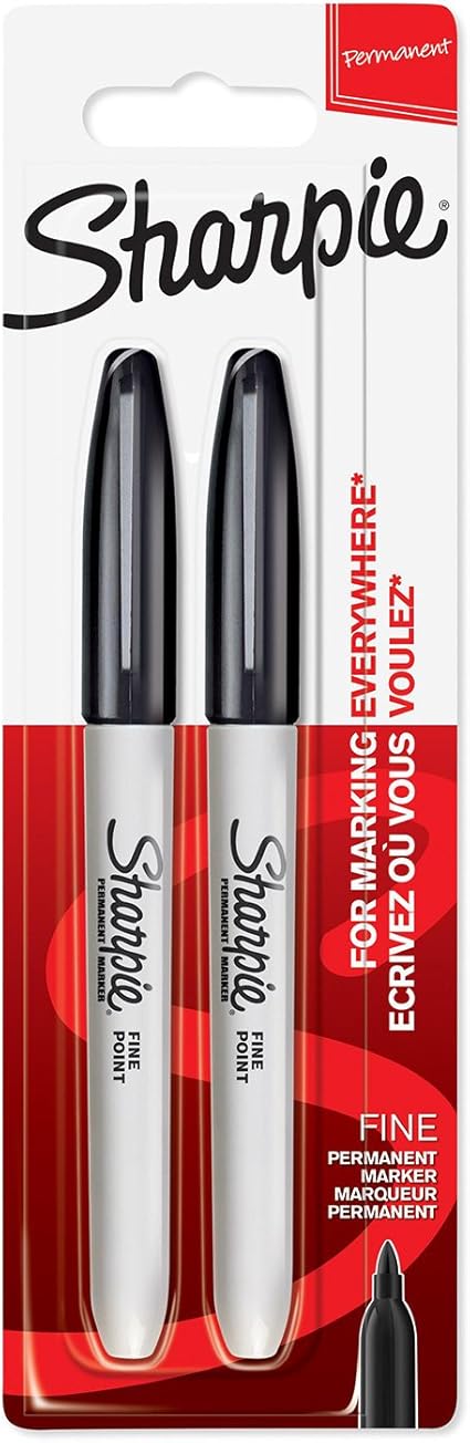 Sharpie Fine Point Permanent Marker - Black (Pack of 2)