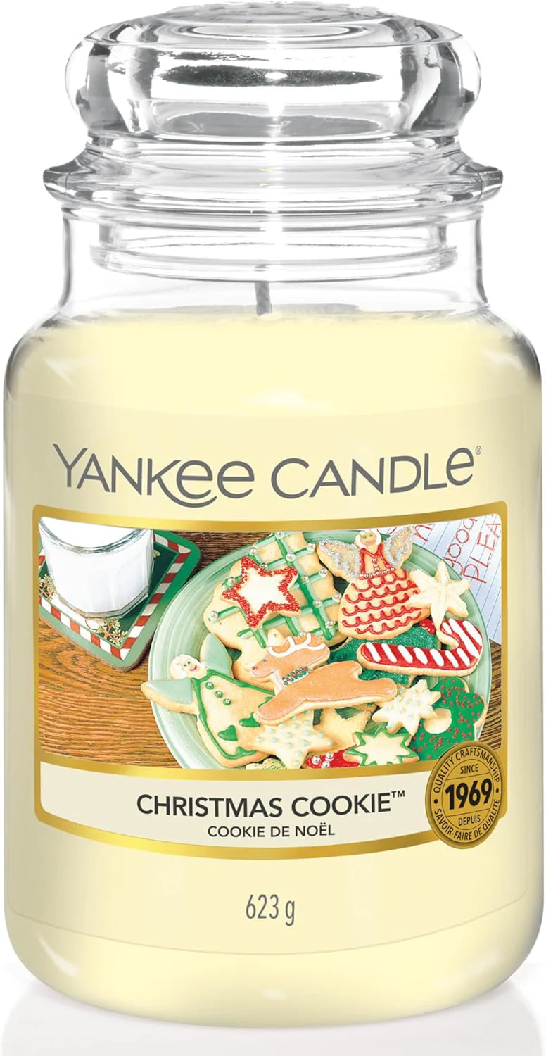 Yankee Candle Christmas Cookie Scented Large Jar Candle, Long-Lasting up to 150 Hours
