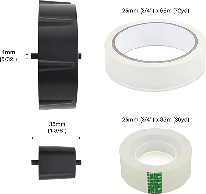 Rapesco 1540 Heavy Duty Tape Dispenser with 2 Rolls, Black