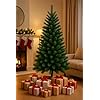 Classic Artificial Green Pine Christmas Tree, Unlit Realistic Branches Xmas Tree for Indoor Holiday Decoration (4ft–7ft)