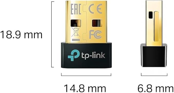 TP-Link UB5A Nano Bluetooth 5.4 USB Adapter for Multiple Devices, Long Range Bluetooth Adapter Compatible with Win 11/10/8.1/7, Dongle/Receiver, Plug & Play