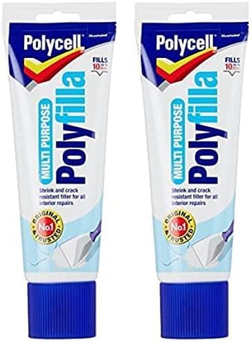 Polycell PLCMPP330GS Multi-Purpose Polyfilla Ready Mixed, 330g, White – Interior/Exterior Filler for Walls & Wood