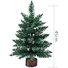 45cm Mini Artificial Christmas Tree with Stand, Small PVC Tabletop Xmas Tree for Home or Office Holiday Decoration