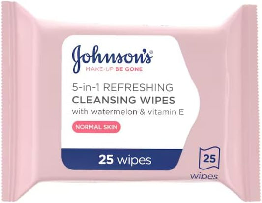 Johnson's Face Care Make Up Be Gone Refreshing Wipes - Pack of 25