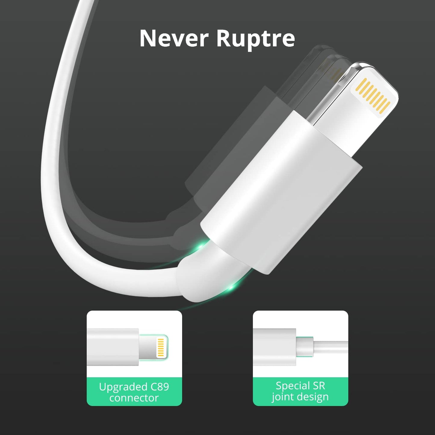 2Pack 1.8M iPhone Charger Cable [Apple MFi Certified] Lightning to USB Cable Lead 6 Foot, 2.4A Fast Charging Cable for iPhone 14 13 12 11 Pro Max XS XR X 8 7 6 Plus 5, iPad and iPod