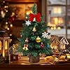 45cm Mini Artificial Christmas Tree with Stand, Small PVC Tabletop Xmas Tree for Home or Office Holiday Decoration