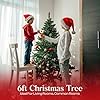 KLASS 6ft Artificial Christmas Tree, Green PVC Realistic Xmas Tree with 700 Tips and Metal Stand, Premium Holiday Decoration