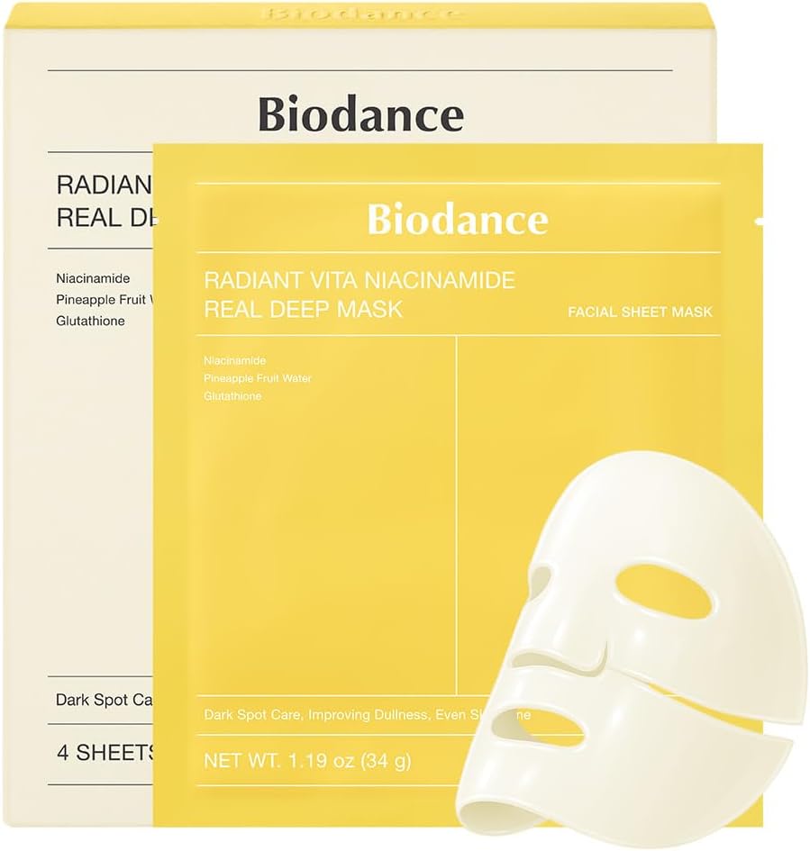 BIODANCE Bio-Collagen Real Deep Mask, Hydrogel Mask, Pore Minimizing, Elasticity Improvement, Korean Skincare | 1.19oz(34g) x 4ea