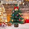 45cm Mini Artificial Christmas Tree with Stand, Small PVC Tabletop Xmas Tree for Home or Office Holiday Decoration