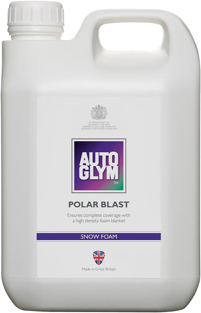 "Autoglym Polar Blast Car Shampoo Concentrate, 2.5L (Makes 15L) – pH Neutral, Extra Thick Snow Foam for All Paint Types, White"