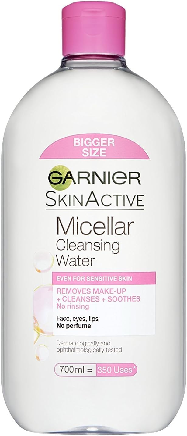 Garnier Micellar Cleansing Water 700ml, Gentle Face Cleanser and Makeup Remover for All Skin Types