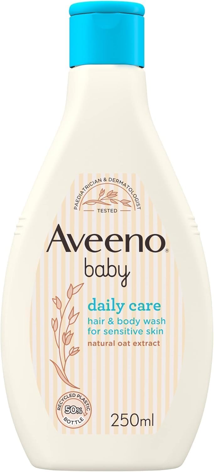 "Aveeno Baby Daily Care Gentle Bath & Wash, 400ml – Tear-Free Baby Wash with Colloidal Oatmeal for Sensitive Skin"