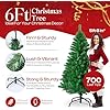 KLASS 6ft Artificial Christmas Tree, Green PVC Realistic Xmas Tree with 700 Tips and Metal Stand, Premium Holiday Decoration