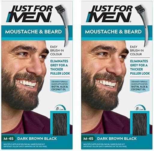 Just for men Moustache & Beard Medium Brown Dye, Eliminates Grey for a Thicker & Fuller Look � M35