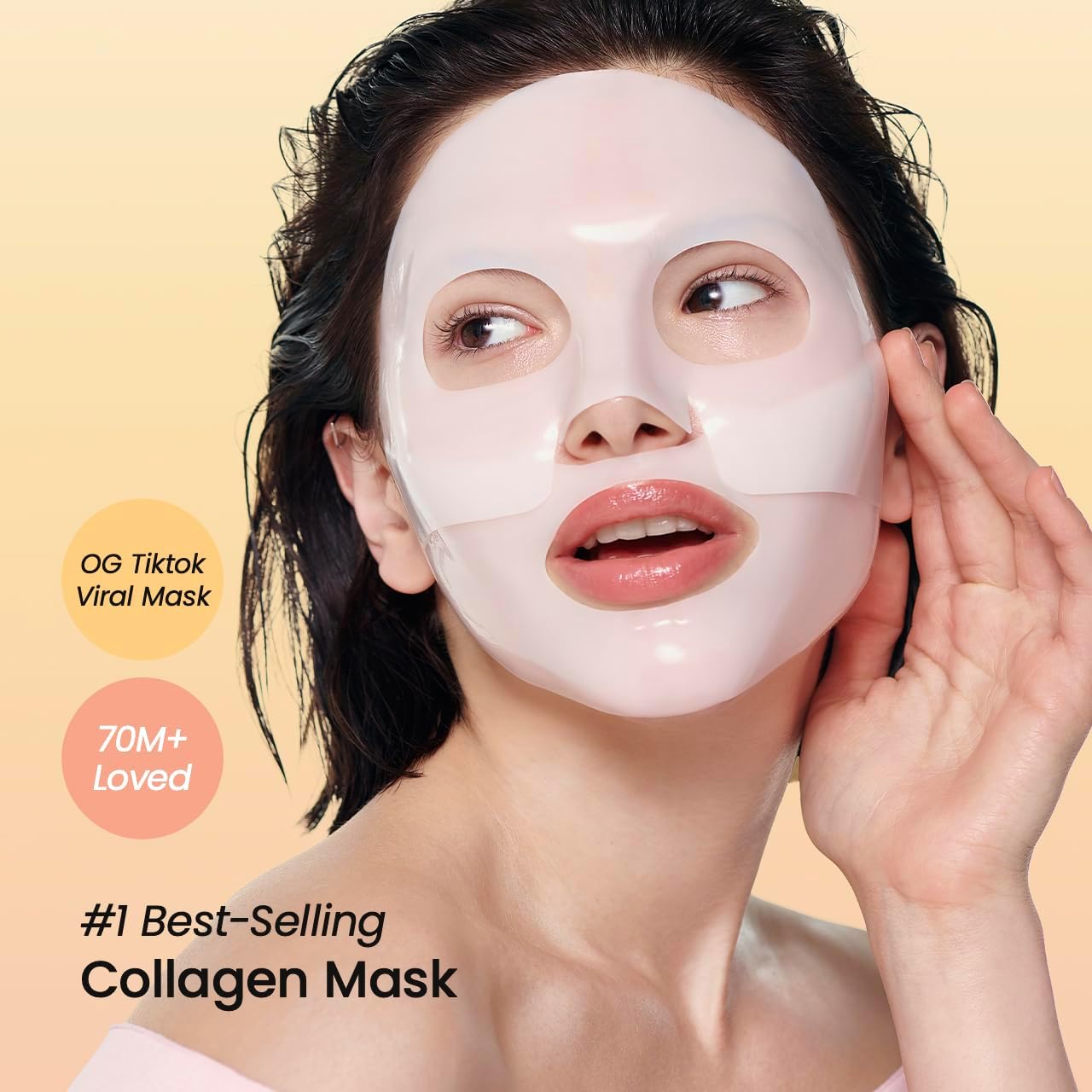 BIODANCE Bio-Collagen Real Deep Mask, Hydrogel Mask, Pore Minimizing, Elasticity Improvement, Korean Skincare | 1.19oz(34g) x 4ea