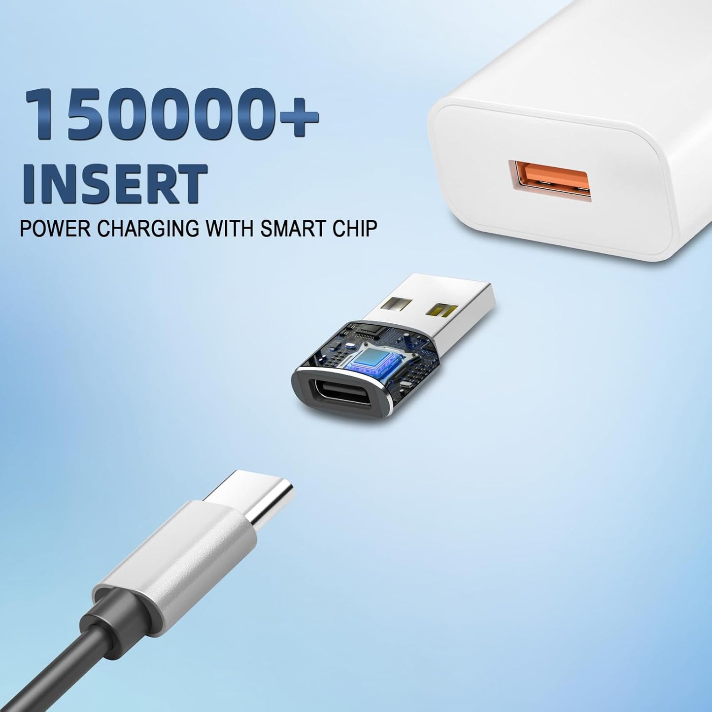 USB C to USB Adaptor, USB to USB C Adapter 3Pack, Type C Female to A Male Charger Cable Converter Compatible with Mbook, Notebook, Tablet, Smartphone, Airpods,Galaxy S23 S24 A34, iPad 10 Air 4 5