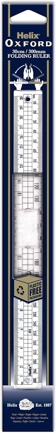 Helix Oxford 30cm Folding Ruler, Oxford Blue