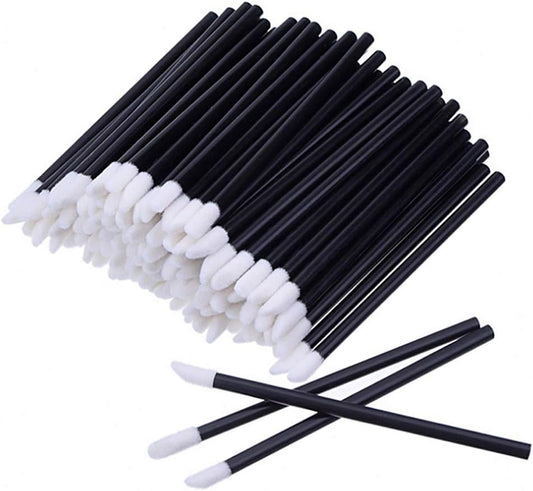 ZHIYE Lip Brushes, 200Pcs Black Lip Brushes Make Up Brush Lipstick Lip Gloss Wands Applicator Tool Makeup Beauty Tool Kits