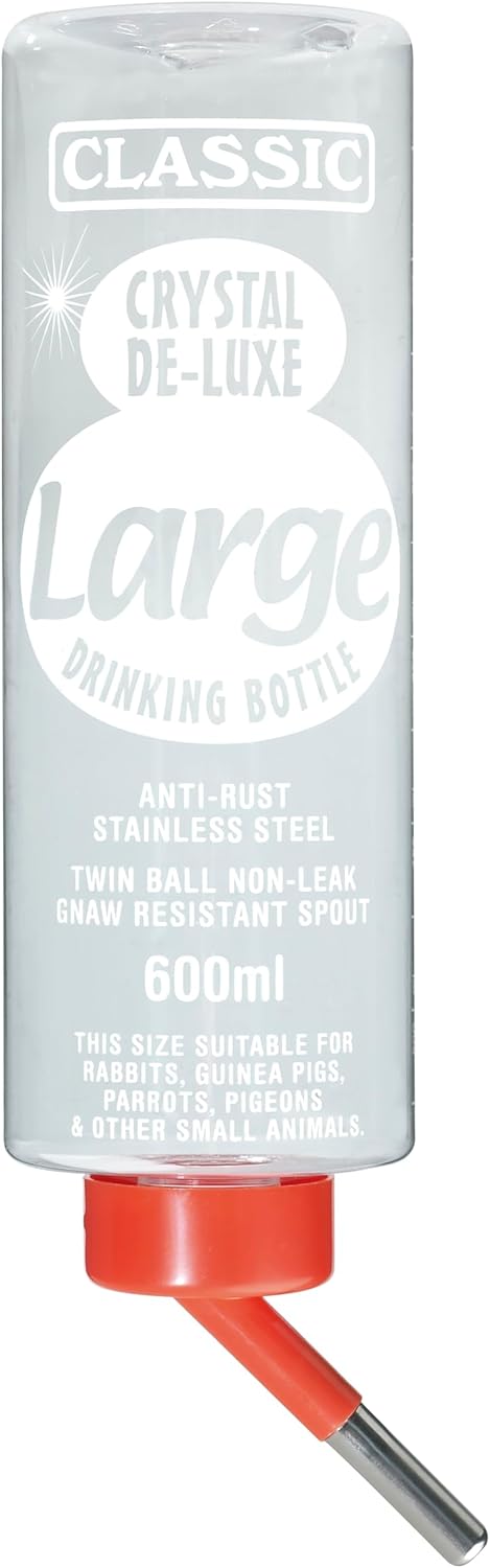 Classic Crystal Deluxe 'Large' - Small Animal Drinking Bottle 600ml