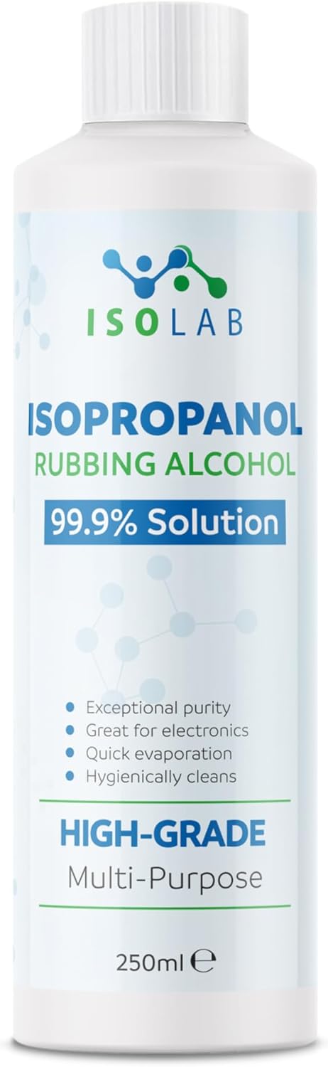 IsoLAB - Isopropanol Rubbing Alcohol - 99.9% Pure Isopropyl Alcohol, Multi-Purpose Cleaner, Degreaser & Solvent - 500ml