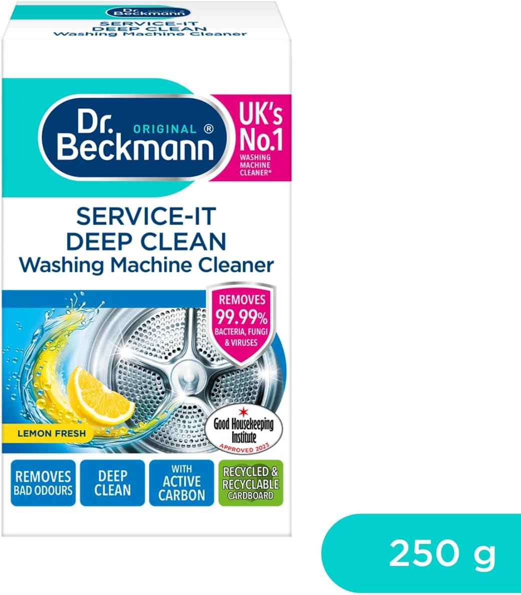"Dr. Beckmann Service-it Deep Clean Washing Machine Cleaner | Removes 99,99 % of bacteria and fungi and viruses | eliminates bad odours | 250 g"