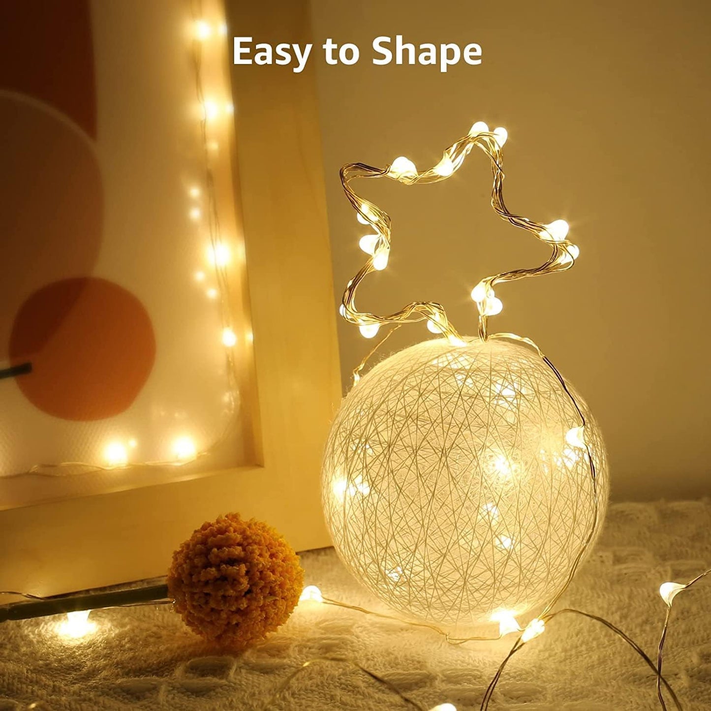 LE 4-Pack Battery Fairy Lights, 1m 20 LEDs, Warm White Mini Copper Wire, Battery Operated, Indoor/Outdoor Christmas, Halloween & Party Decor