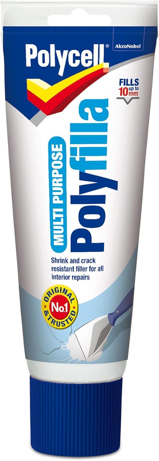 Polycell PLCMPP330GS Multi-Purpose Polyfilla Ready Mixed, 330g, White – Interior/Exterior Filler for Walls & Wood