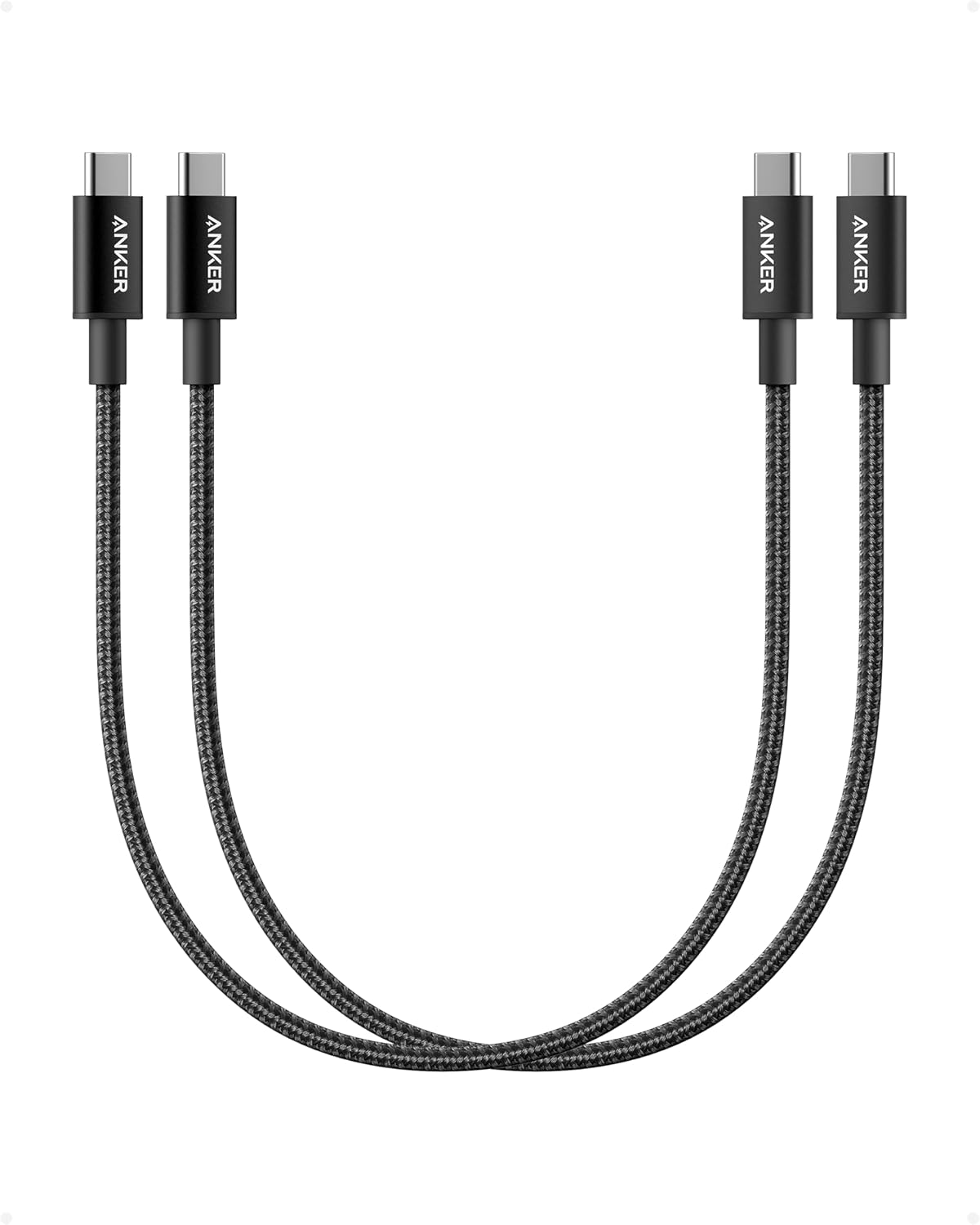 Anker USB C to USB C Charger Cable, New Nylon (6 ft, 2-Pack), 60W (3A) Type C fast Charging Cable for iPhone 17/16/15, iPad Pro, Samsung Galaxy, MacBook Pro,and More