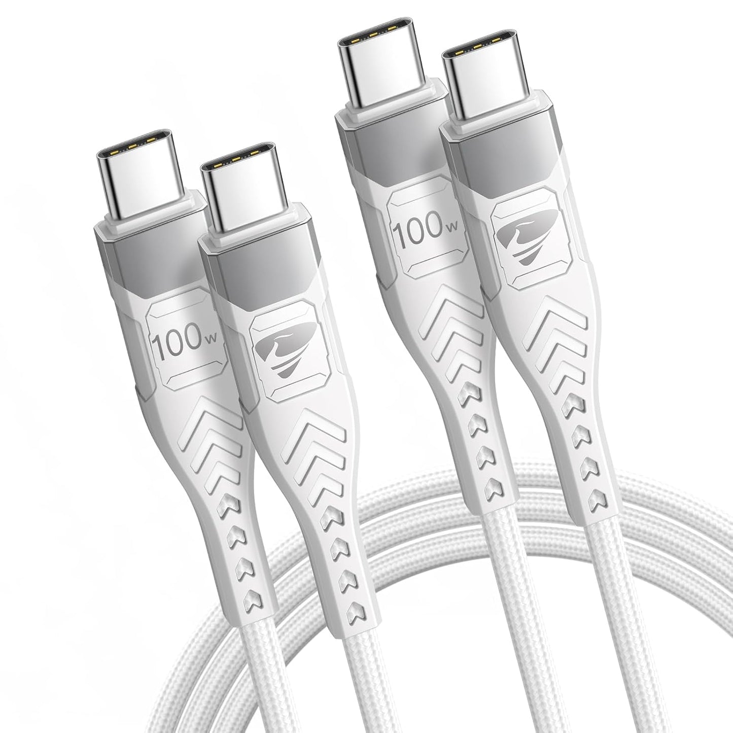 USB C to USB C, 100W 5A Fast Charging Cable [2Pack/2M] USB Type C Charger Fast Charge Lead Usbc to Usbc Cable for iPhone 15 16 17 Pro Max Plus iPad Pro MacBook Samsung Galaxy S23 S22 S24 S25 Ultra etc