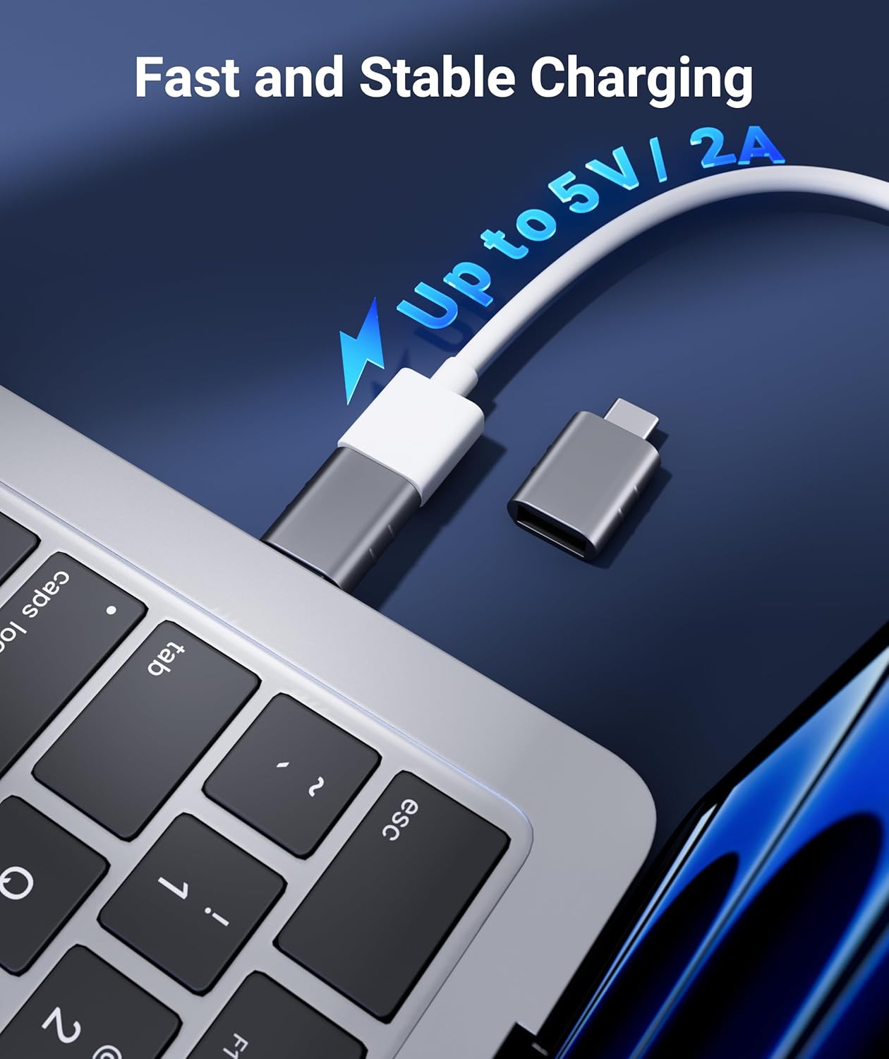 Syntech USB C to USB Adapter(2 Pack), USB-C Male to USB3.0 Female Adapter Compatible with MacBook Pro after 2016, MacBook Air after 2018, Mac Mini, Dell XPS and More Type C or Thunderbolt 3 Devices