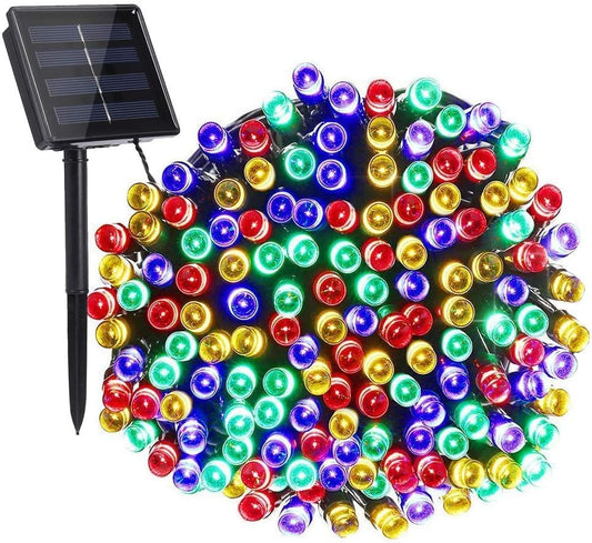 NEXVIN Solar Christmas Fairy Lights, 200 LED 72ft Outdoor String Lights with 8 Modes, Waterproof Multicolor Solar Lights for Garden, Patio, Tree, Yard, and Holiday Decoration