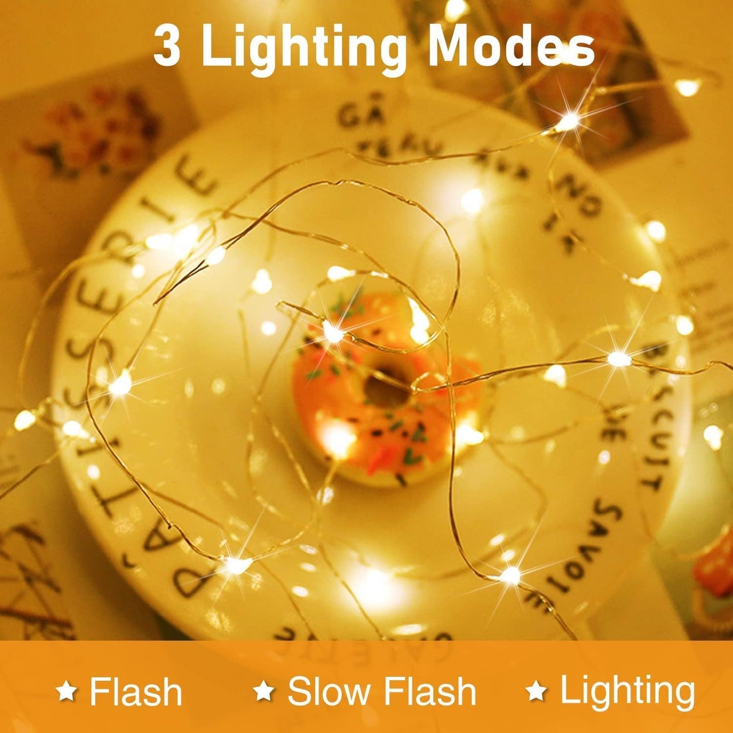 btfarm 12 Pack 3 Modes LED Fairy Lights Battery Operated, 2M 20LED Mini String Lights Battery Powered IP65 Waterproof Silver Wire Small Fairy Lights Indoor Outdoor for Jars, Christmas, Party, Bedroom