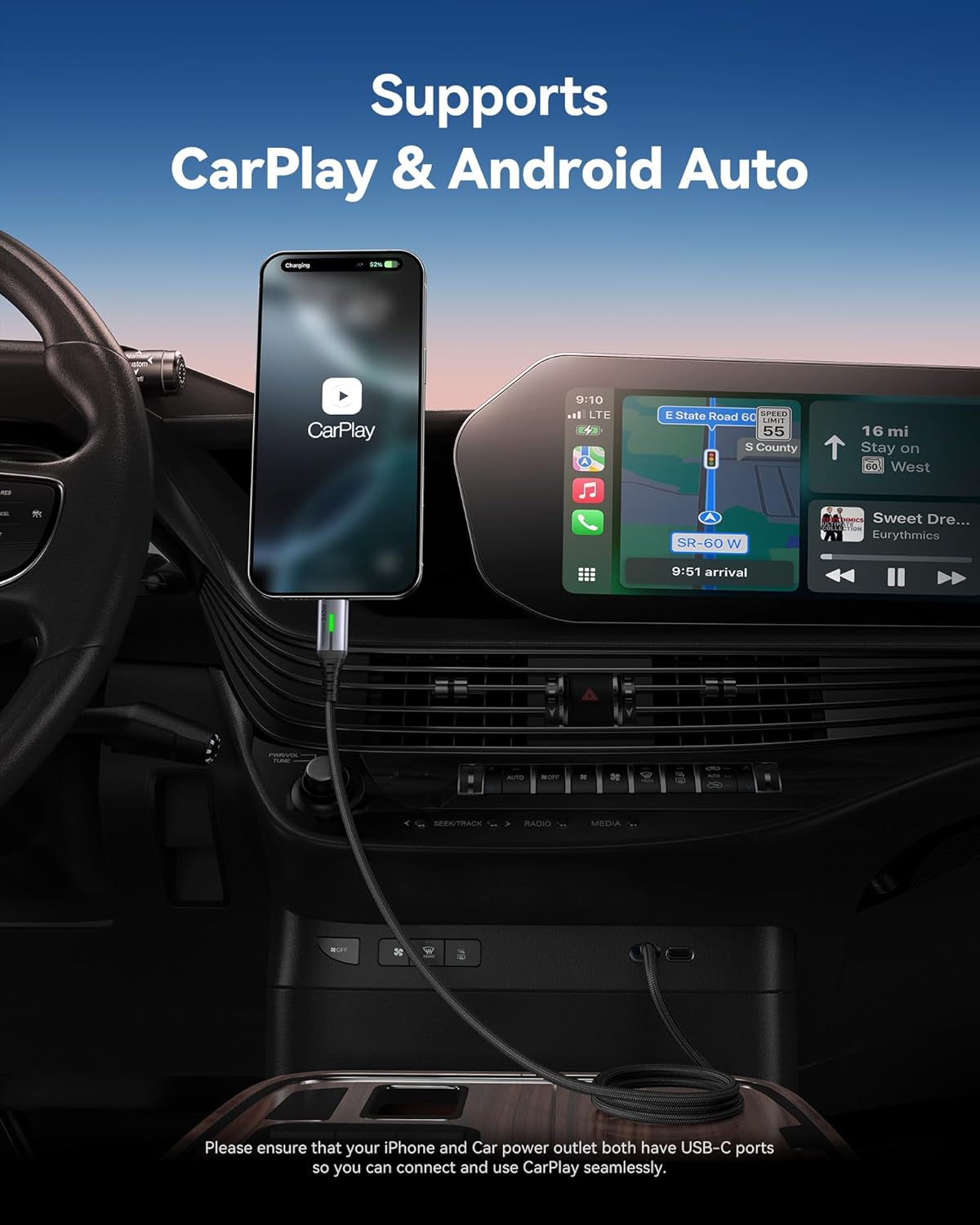 INIU 240W USB C to USB C Charger Cable, [2-Pack 2m] PD Type C Charge Cable, Super Fast Charging USB C Cable for iPhone 17 16 15 Pro Max Plus, MacBook iPad Air, Samsung S25 S24 Ultra, Steam Deck etc.