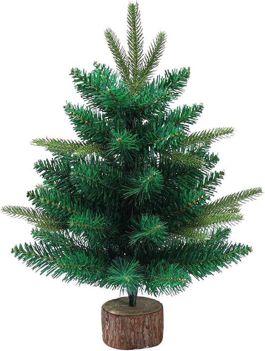 45cm Mini Artificial Christmas Tree with Stand, Small PVC Tabletop Xmas Tree for Home or Office Holiday Decoration