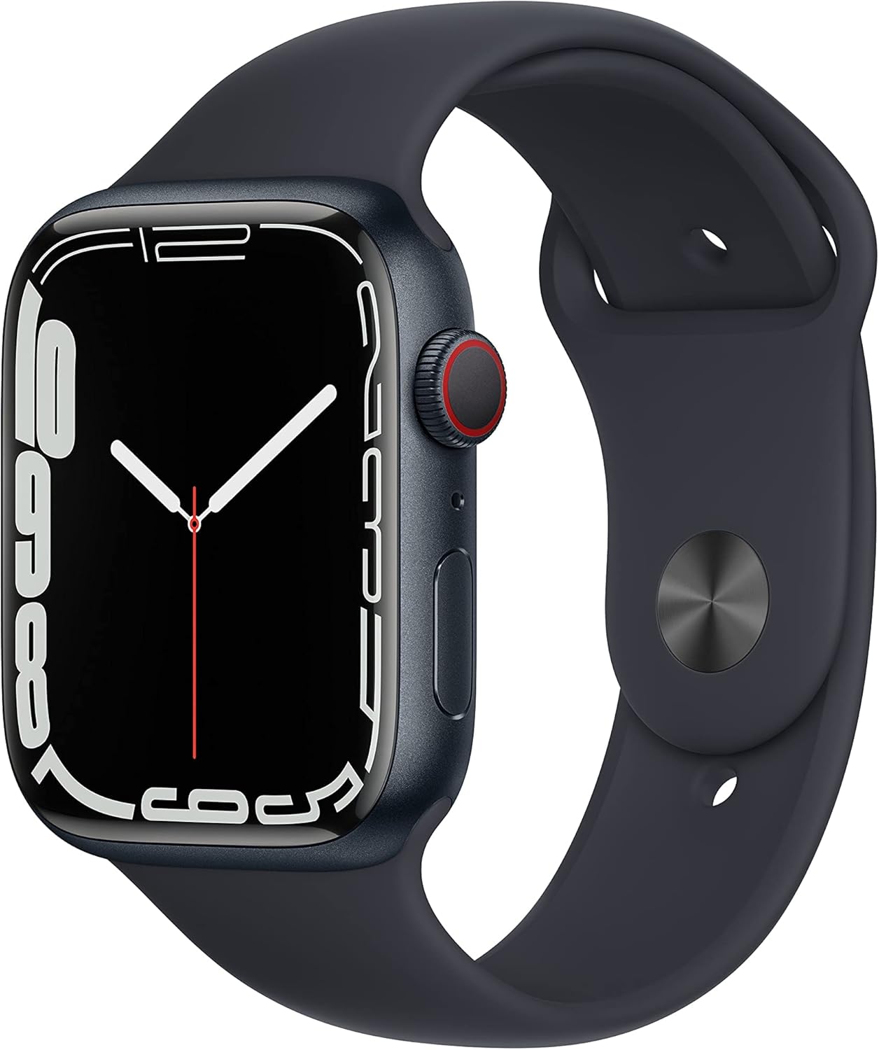 Apple Watch Series 7 (GPS, 45MM) Midnight Aluminium Case with Midnight Sport Band (Renewed)
