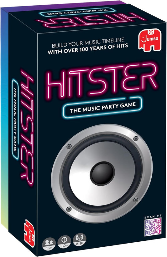 Hitster Music Party Board Game, Card Game for 2-10 Players, 300+ Music Hits, UK Edition, Adult and Family Game for Parties and Game Nights