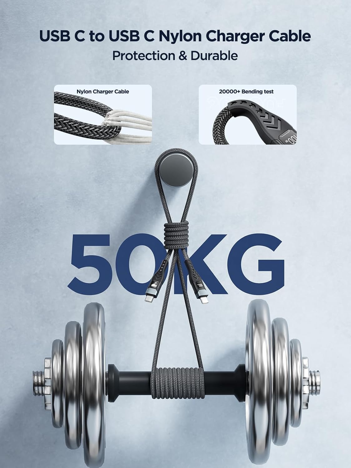 USB C to USB C, 100W 5A Fast Charging Cable [2Pack/2M] USB Type C Charger Fast Charge Lead Usbc to Usbc Cable for iPhone 15 16 17 Pro Max Plus iPad Pro MacBook Samsung Galaxy S23 S22 S24 S25 Ultra etc