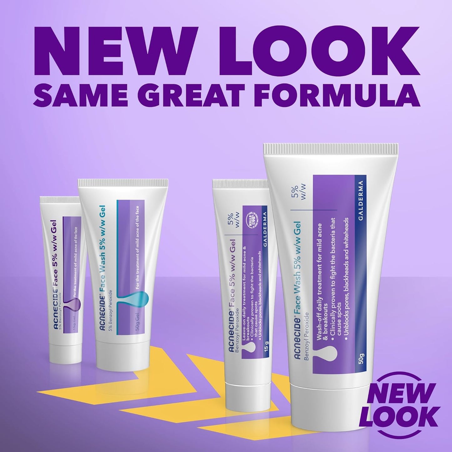 Acnecide Face Gel 5% Benzoyl Peroxide Acne Treatment for Spot Prone Skin 15g