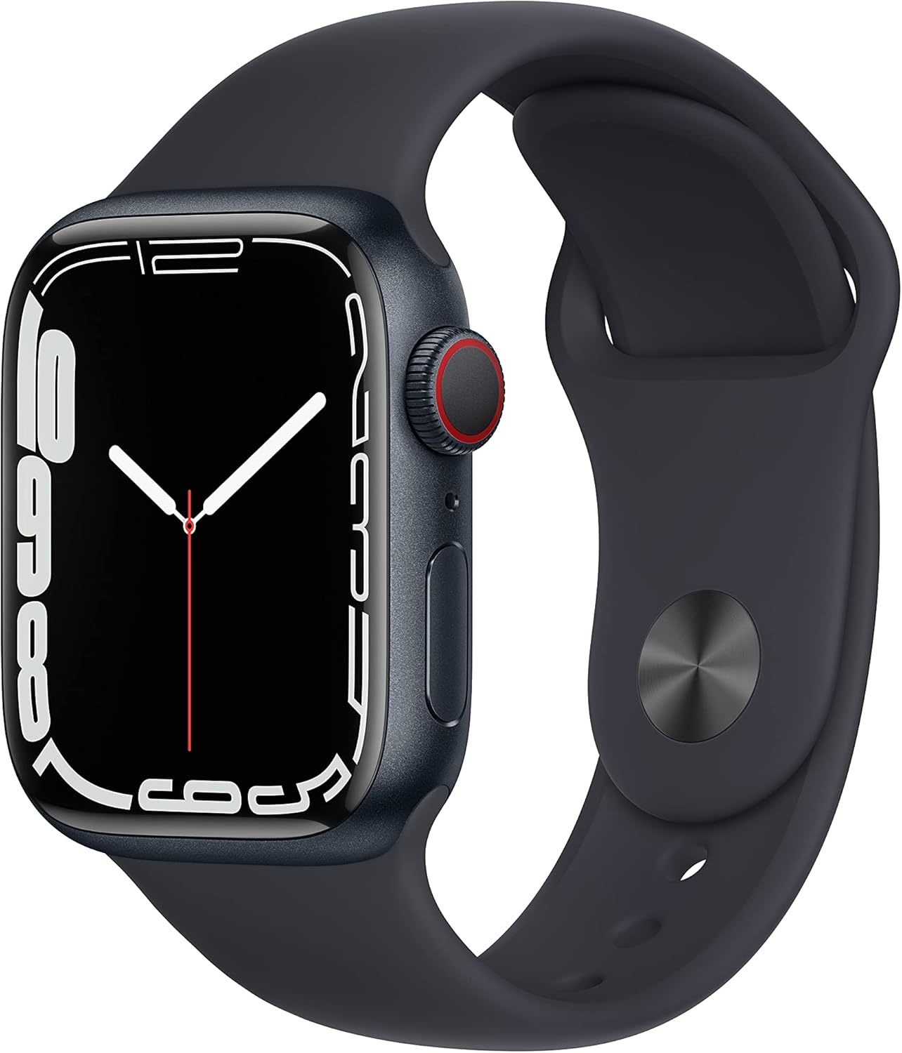 Apple Watch Series 7 (GPS, 45MM) Midnight Aluminium Case with Midnight Sport Band (Renewed)
