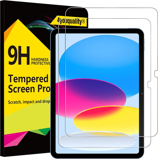 4youquality [2-Pack Screen Protector for iPad (A16) 11th / 10th Generation (2025/2022) (iPad 11 & 10), Tempered Glass Film, Anti-Scratch, Impact-Resistant