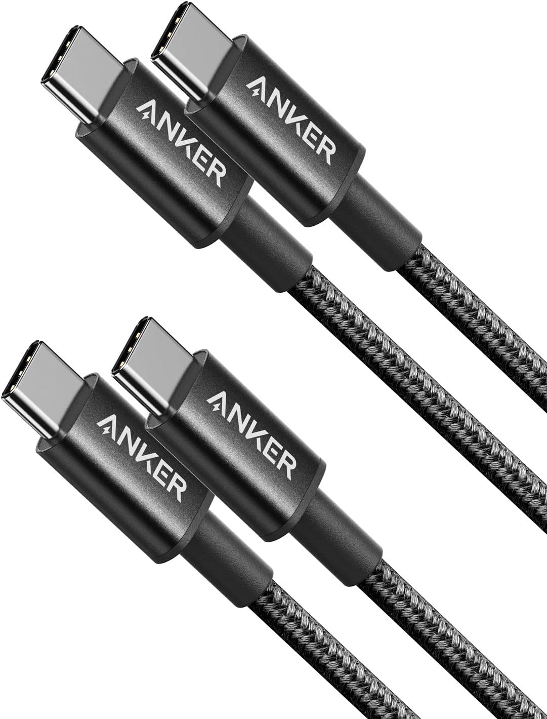 Anker USB C to USB C Charger Cable, New Nylon (6 ft, 2-Pack), 60W (3A) Type C fast Charging Cable for iPhone 17/16/15, iPad Pro, Samsung Galaxy, MacBook Pro,and More