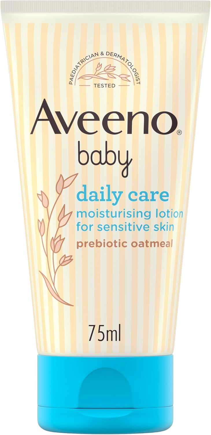 "Aveeno Baby Daily Care Moisturising Lotion, 250ml – Fast-Absorbing Face and Body Lotion with Prebiotic Colloidal Oatmeal for Sensitive Skin"