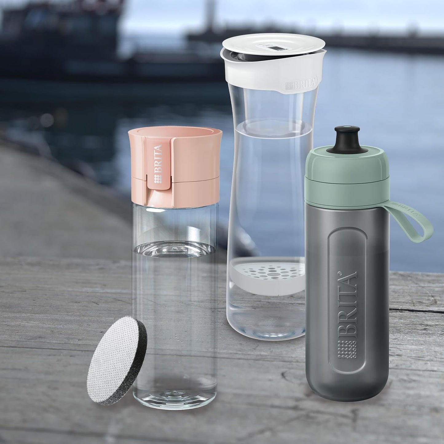 BRITA MicroDisc Replacement Filter Discs for FillandGo and Filter Bottles, Reduce Chlorine, microparticles and Other impurities - 3 Pack