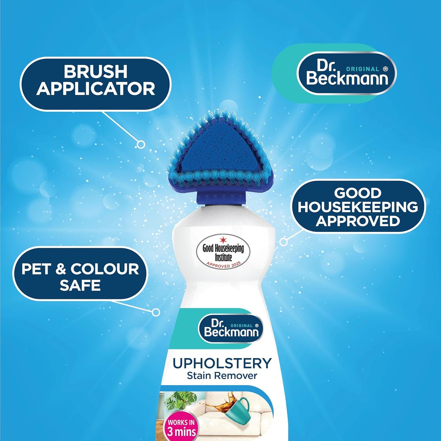 Dr. Beckmann Upholstery Stain Remover | Removes stubborn stains from sofas, car seats etc | 400ml